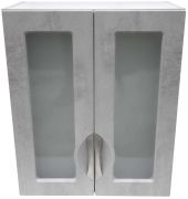 Prosklená kuchyňská skříňka 60 cm beton