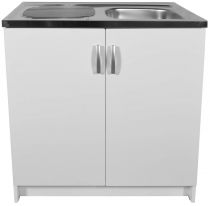 Bílá kuchyňská skříňka s dřezem 80 cm